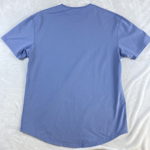 BYLT Basics T-Shirt Top Men Sz XL Light Blue Short Sleeve Drop Cut Saddle Hem - Picture 5 of 10